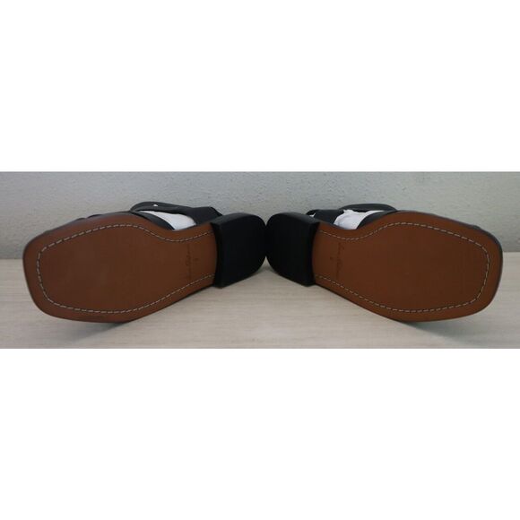 Free People x Sam Edelman Womens Sz 7M Black Leather Dawn Fisherman Sandals - Picture 4 of 12